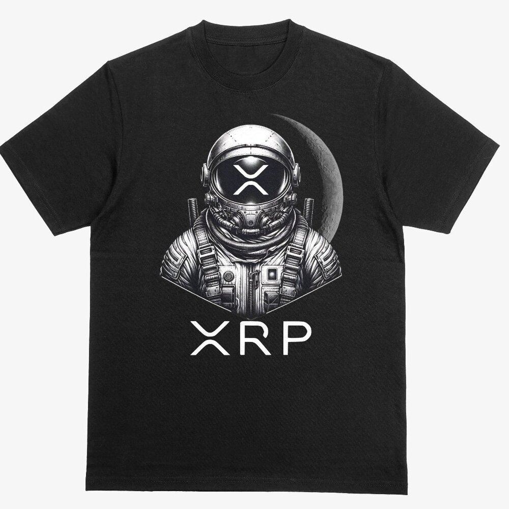 XRP Crypto Currency T-shirt Mens Multiple Sizes Black Cotton